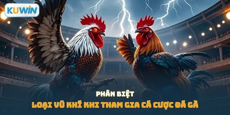Phân biệt loại vũ khí khi tham gia cá cược đá gà